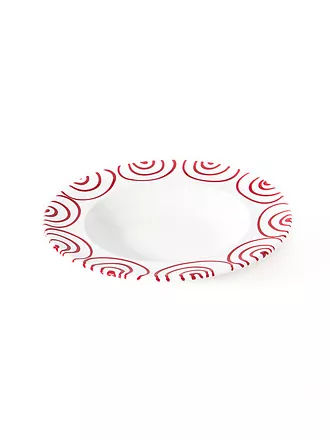 GMUNDNER KERAMIK | Suppenteller Gourmet "Rot Geflammt" 24cm | 